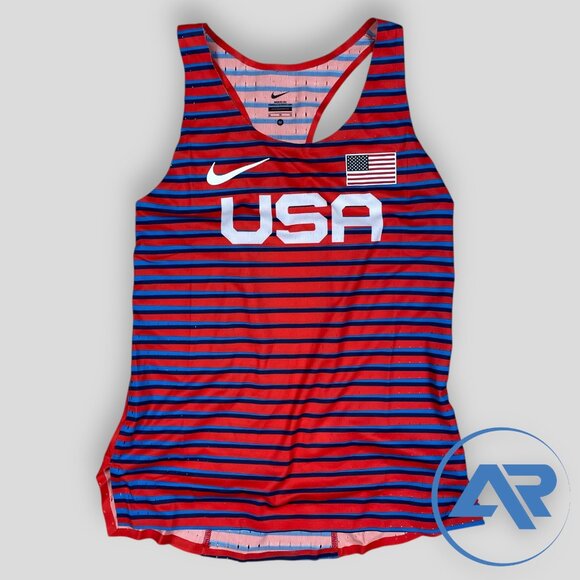 Share Nike Pro Elite Team USA Track & Field Running Singlet Women's Sizes AO872 - Picture 1 of 6